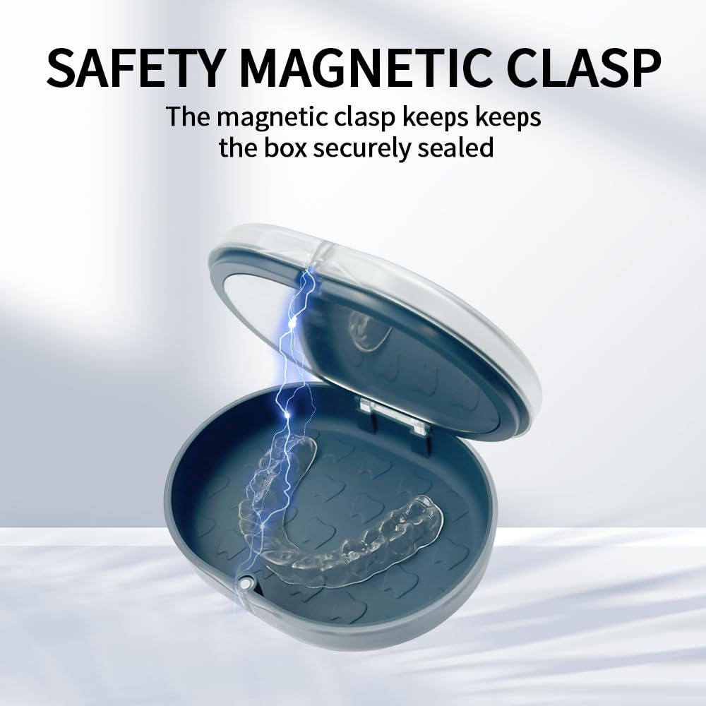 SENLIN DENTAL 2PCS Double-Layer Retainer Case with Mirror