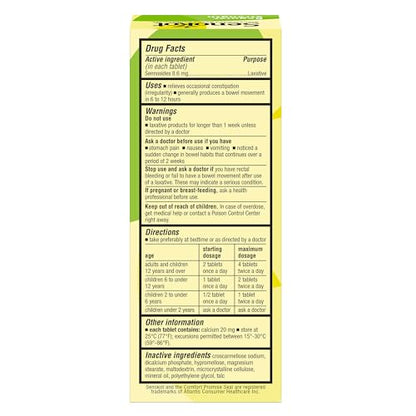 Senokot Regular Strength Senna Laxative Tablets – 100 Count for Adults