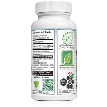 SENOLYTICS 500: Fisetin 500 mg | Premium Senolytic Supplement