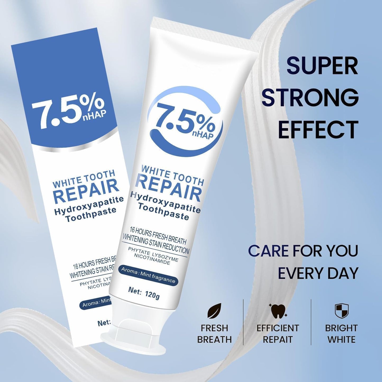 7.5% Hydroxyapatite Toothpaste – Enamel Protection, Fluoride-Free