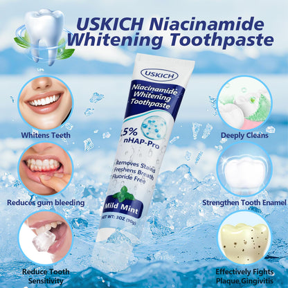 7.5% Nano Hydroxyapatite Toothpaste – Fluoride-Free Whitening & Sensitivity Relief (6 Pack)