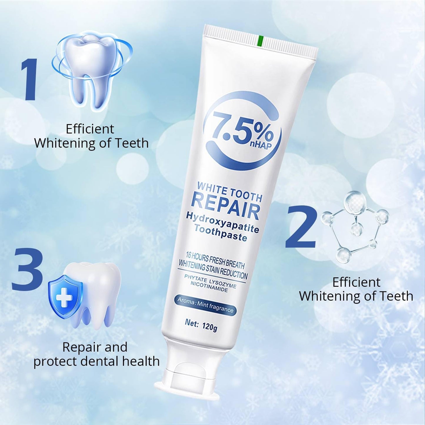Hydroxyapatite Toothpaste for Enamel Protection & Strengthening | Gentle Mint