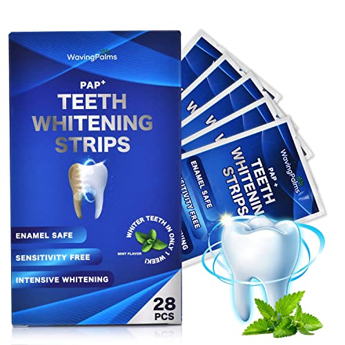 Sensitive Teeth Whitening Strips Kit – 28 PCS, 14 Treatments, Hydrogen Peroxide-Free
