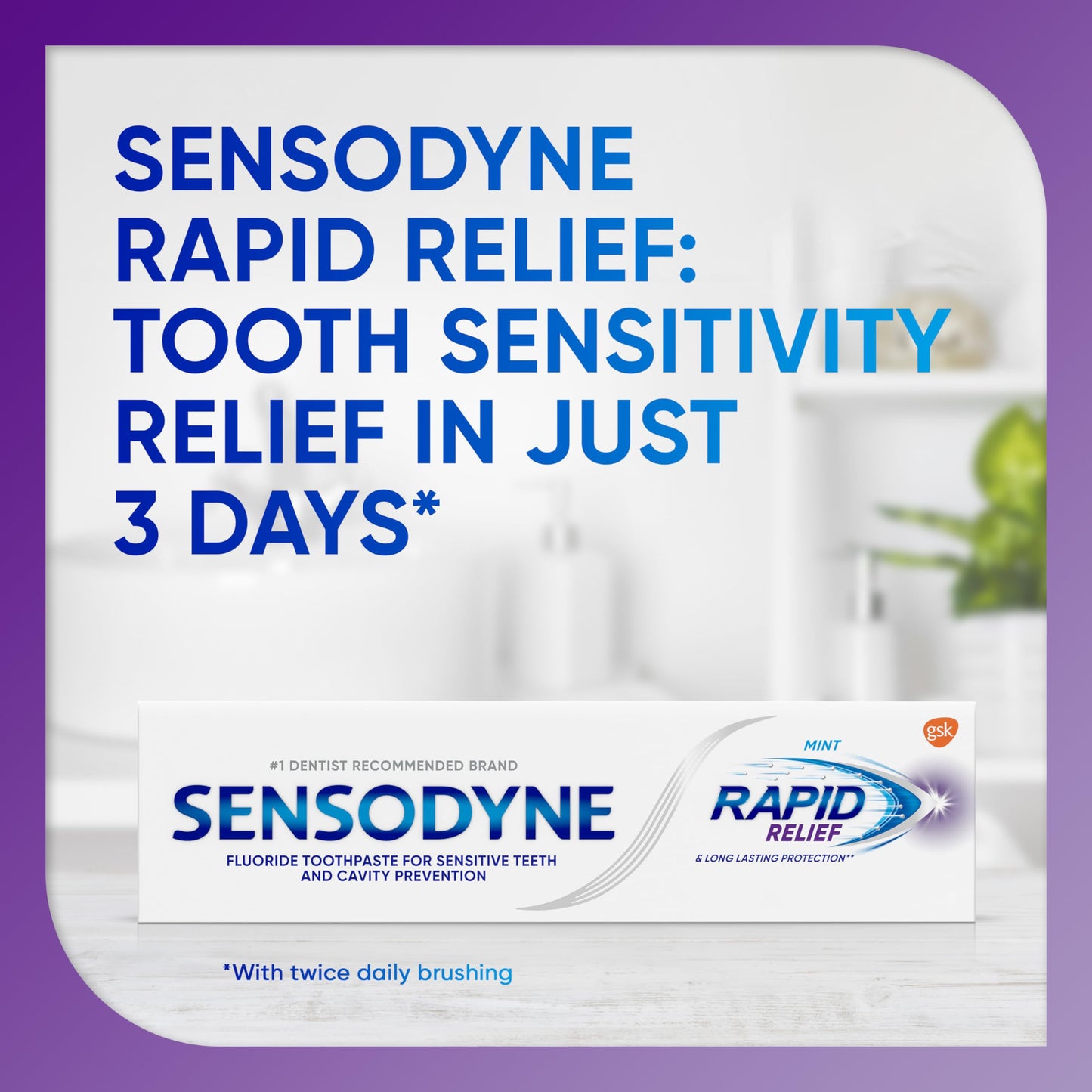 Sensodyne Rapid Relief Sensitive Toothpaste – Mint, 3.4 oz