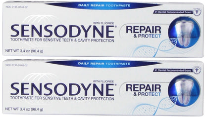 Sensodyne Toothpaste - Repair & Protect with Fluoride | 3.4 oz Pack of 2