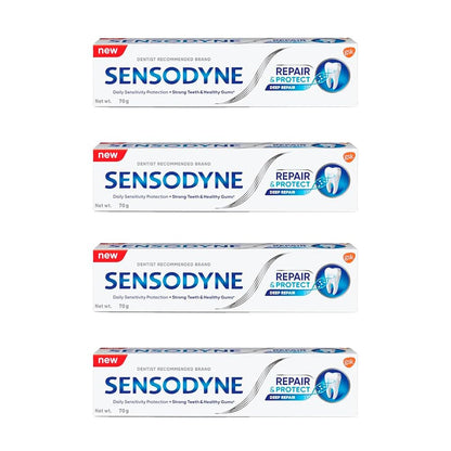 Sensodyne Repair & Protect Toothpaste | 70g (2.46 oz) Pack of 4