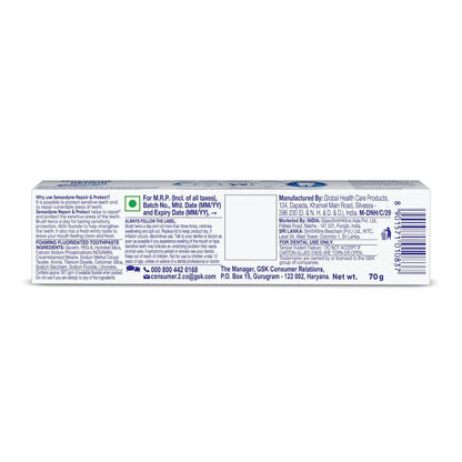 Sensodyne Repair & Protect Toothpaste | 70g (2.46 oz) Pack of 4