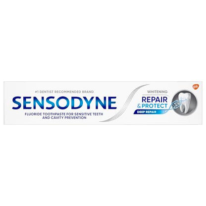 Sensodyne Repair and Protect Whitening Toothpaste – Sensitivity Relief & Cavity Protection (3.4 oz, Pack of 2)