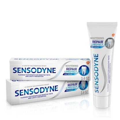 Sensodyne Repair and Protect Whitening Toothpaste – Sensitivity Relief & Cavity Protection (3.4 oz, Pack of 2)