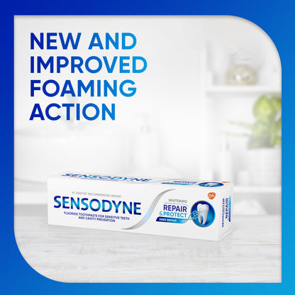 Sensodyne Repair and Protect Whitening Toothpaste – Sensitivity Relief & Cavity Protection (3.4 oz, Pack of 2)
