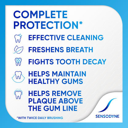 Sensodyne Complete Protection Sensitive Toothpaste for Gingivitis – Extra Fresh 3.4 oz (Pack of 2)