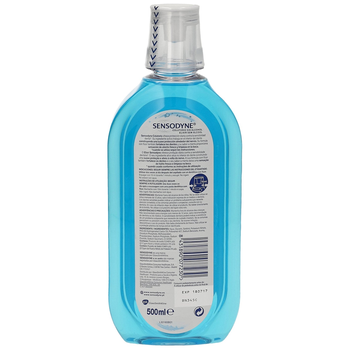 Sensodyne Enjuag 500 Cool Mint Mouthwash – 500 ml (V-1E)