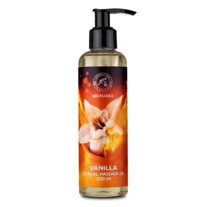 Sensual Massage Oil Vanilla - 6.8 fl oz | Edible & Kissable, Almond & Grapeseed