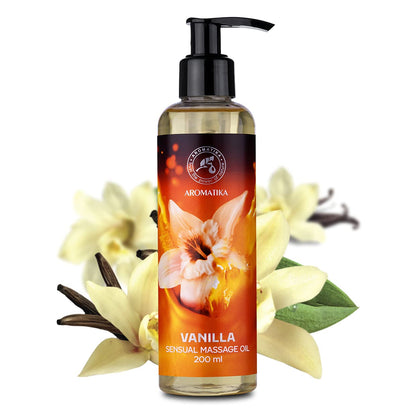 Sensual Massage Oil Vanilla - 6.8 fl oz | Edible & Kissable, Almond & Grapeseed