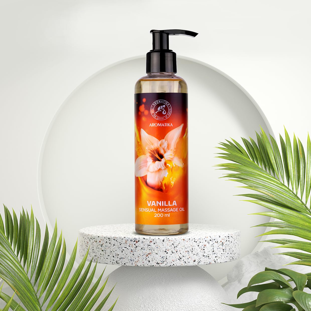 Sensual Massage Oil Vanilla - 6.8 fl oz | Edible & Kissable, Almond & Grapeseed