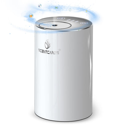Sentiment Diffuser - Waterless Essential Oil Diffuser, Portable Cordless Cold Mist (White)