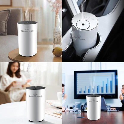 Sentiment Diffuser - Waterless Essential Oil Diffuser, Portable Cordless Cold Mist (White)