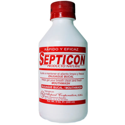 Septicon Mouthwash – Breath Freshening Enjuague Bucal, 8 oz