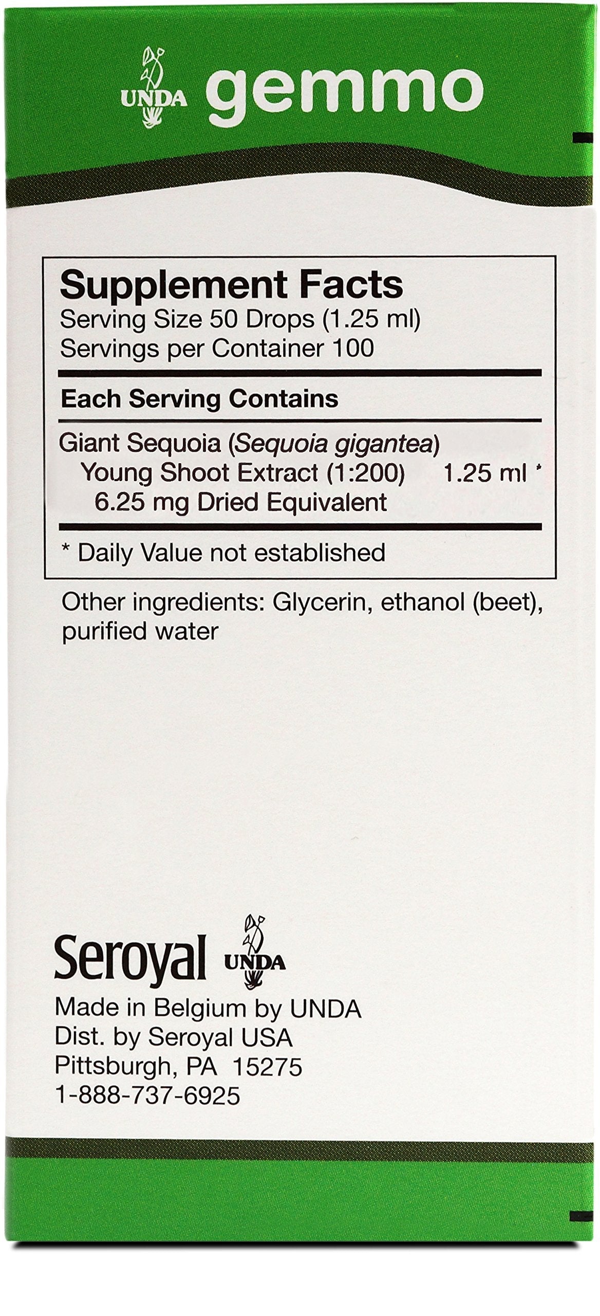 UNDA Gemmo Therapy Sequoia Gigantea – Giant Sequoia Young Shoot Extract | 4.2 fl oz
