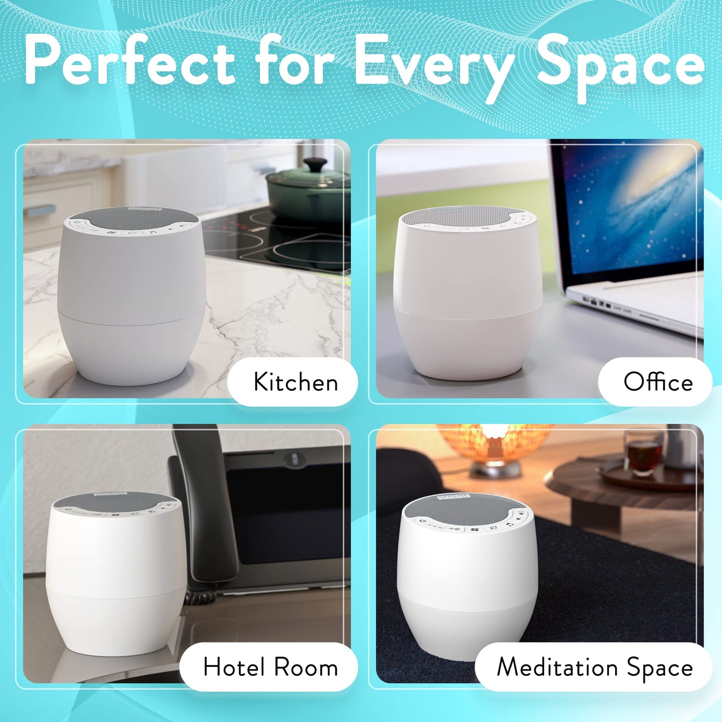 Serene Evolution White Noise Machine — 60 Soothing Sounds for Sleep, Baby, and Privacy