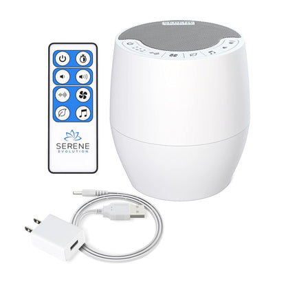 Serene Evolution White Noise Machine — 60 Soothing Sounds for Sleep, Baby, and Privacy
