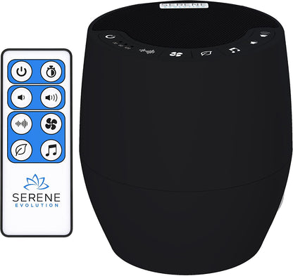 Serene Evolution White Noise Machine for Sleep (Black) — 60 Soothing Sounds