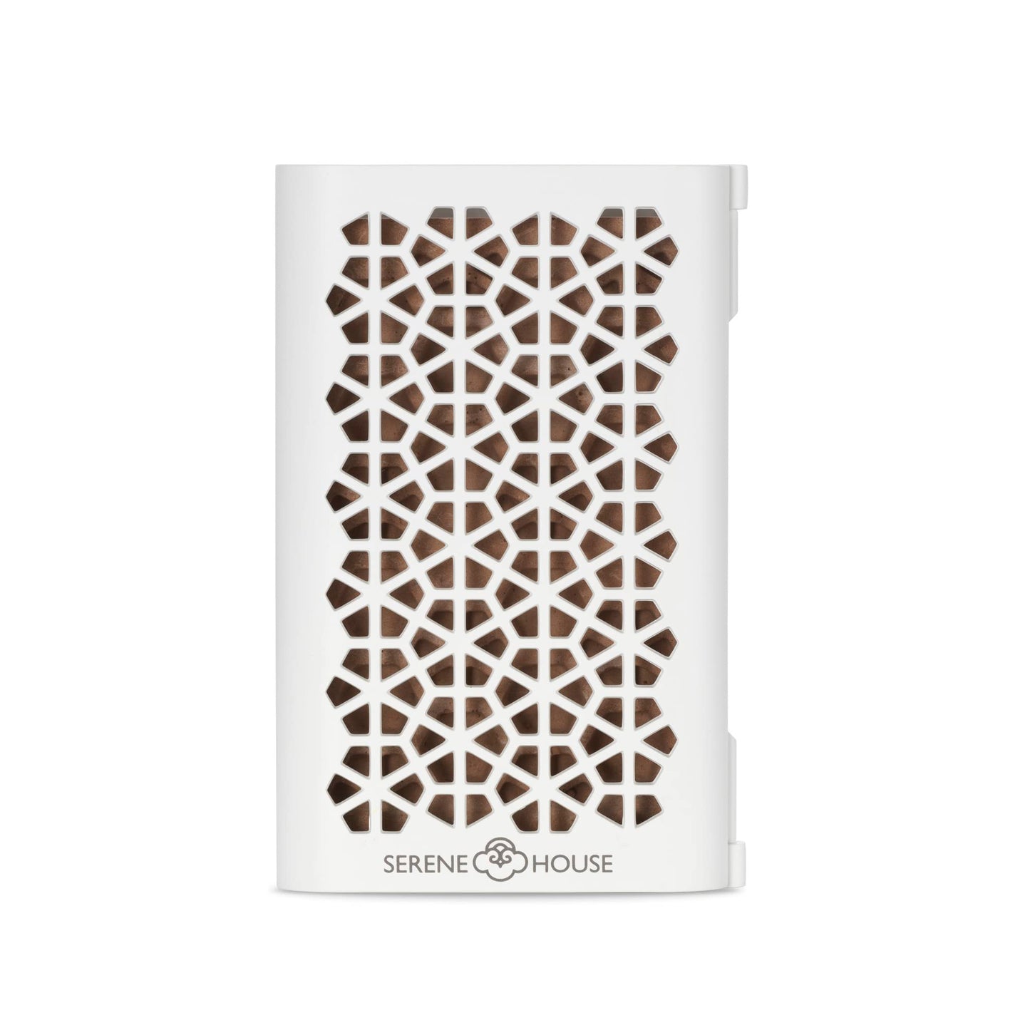 Serene House Puccini Lava Rock Diffuser – Car Vent Clip & Tabletop Aromatherapy (White)
