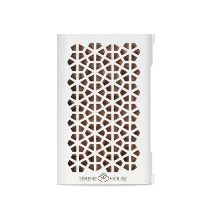 Serene House Puccini Lava Rock Diffuser – Car Vent Clip & Tabletop Aromatherapy (White)