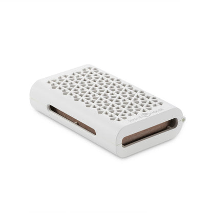 Serene House Puccini Lava Rock Diffuser – Car Vent Clip & Tabletop Aromatherapy (White)