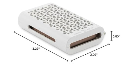 Serene House Puccini Lava Rock Diffuser – Car Vent Clip & Tabletop Aromatherapy (White)