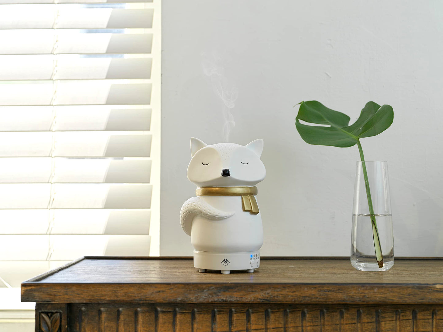 Serene House Snow Fox Diffuser | Ultrasonic Cool Mist, 90ml, 7-Color LED