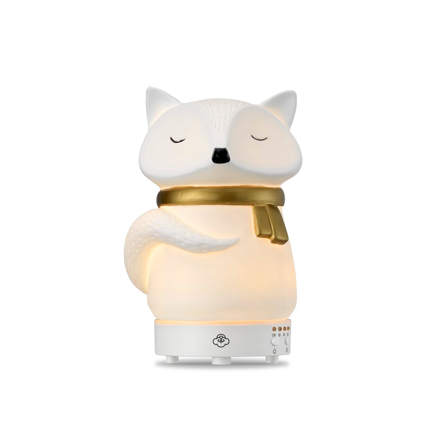 Serene House Snow Fox Diffuser | Ultrasonic Cool Mist, 90ml, 7-Color LED