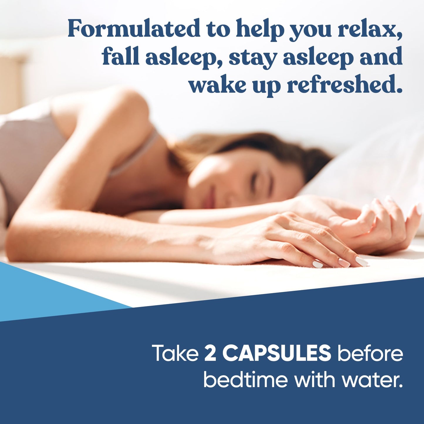Serenity Sleep Natural Sleep Aid – Magnesium, Valerian & Melatonin | Vegan 60 Soft Caps