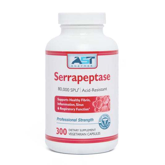 AST Enzymes Serrapeptase 80,000 SPU – 300 Vegetarian Capsules | Acid-Resistant Systemic Enzymes BritishVita | Premium UK Vitamins & Wellness Supplements