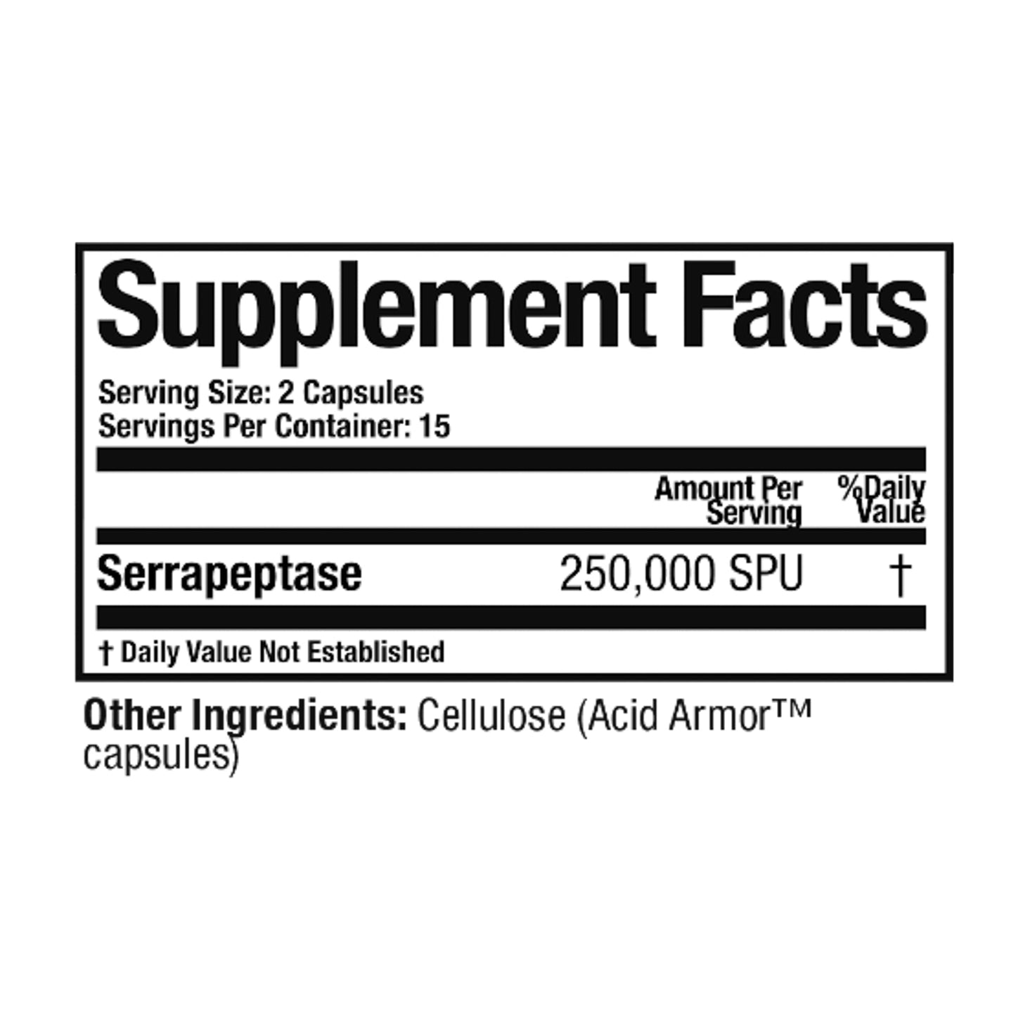 Arthur Andrew Medical Serretia Serrapeptase - 30 Capsules for Muscle & Sinus Support