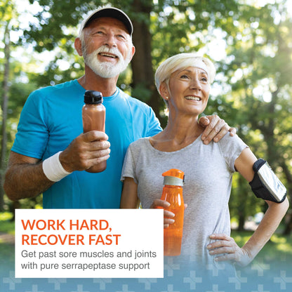 Arthur Andrew Medical Serretia Serrapeptase - 30 Capsules for Muscle & Sinus Support