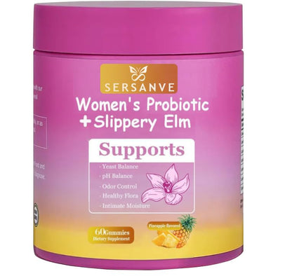 SERSANVE Feminine Probiotics Gummies for Women – Pineapple, Vegan, 60ct