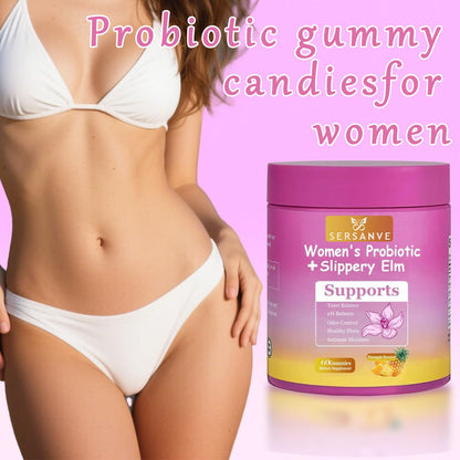 SERSANVE Feminine Probiotics Gummies for Women – Pineapple, Vegan, 60ct