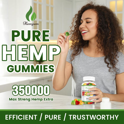 Hemp Gummies 2 Packs - Sleep, Pain & Anxiety Support - High Potency Organic Vegan Edibles