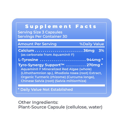 Premier Tyrosine Matrix – L-Tyrosine 944mg Capsules, 90 Vegetarian Capsules
