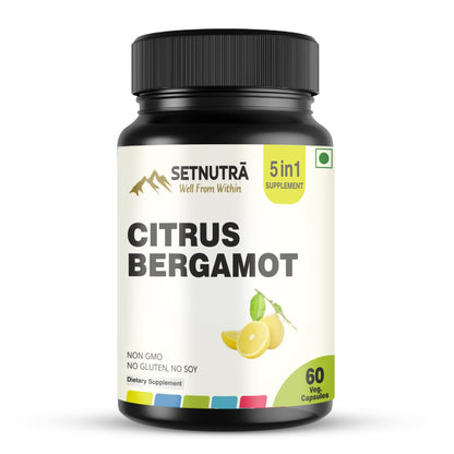 SETNUTRA Well From Within 5 in 1 Citrus Bergamot Supplement | Heart Health & Antioxidant Support | 60 Count