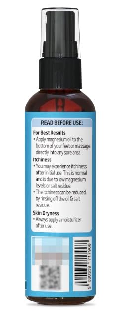 Seven Minerals Travel Size Pure Magnesium Oil – USP Grade, 2 fl oz, USA Seabed, Free eBook Included