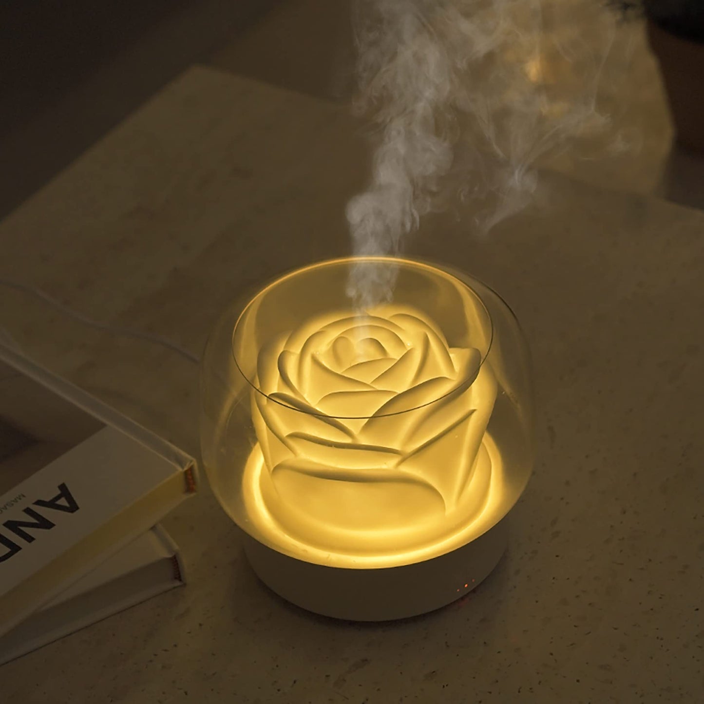 SEVEYEE 500ml Aromatherapy Diffuser for Large Rooms – White, 24H Run, Auto Off, 7 Color Lights
