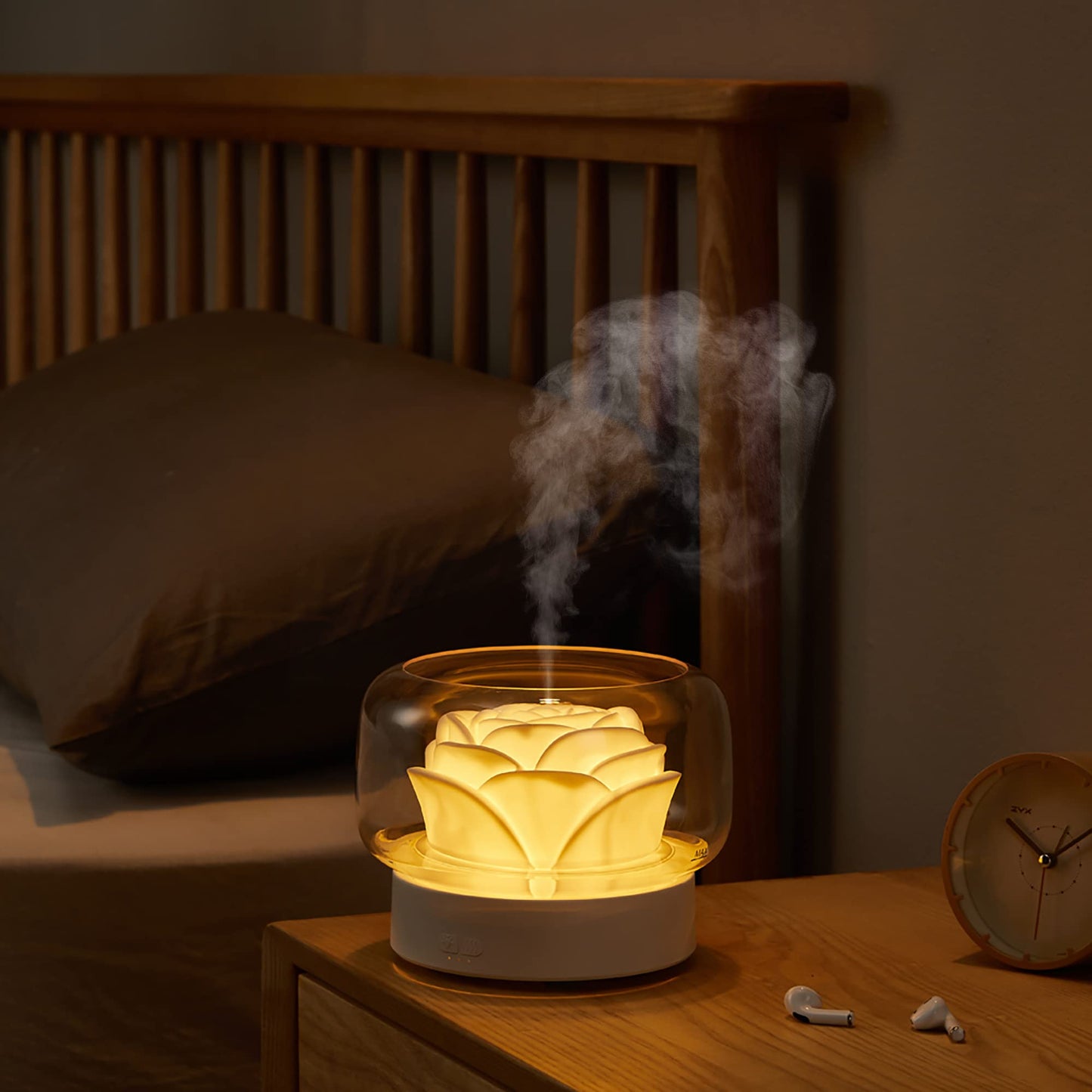 SEVEYEE 500ml Aromatherapy Diffuser for Large Rooms – White, 24H Run, Auto Off, 7 Color Lights