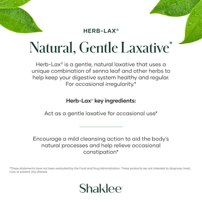 Shaklee Herb-Lax Gentle Laxative – Herbal Senna Blend (240 Tablets)