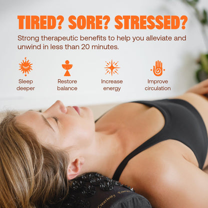 ShaktiMat Classic Acupressure Neck Pillow, Level 2 Intensity in Black