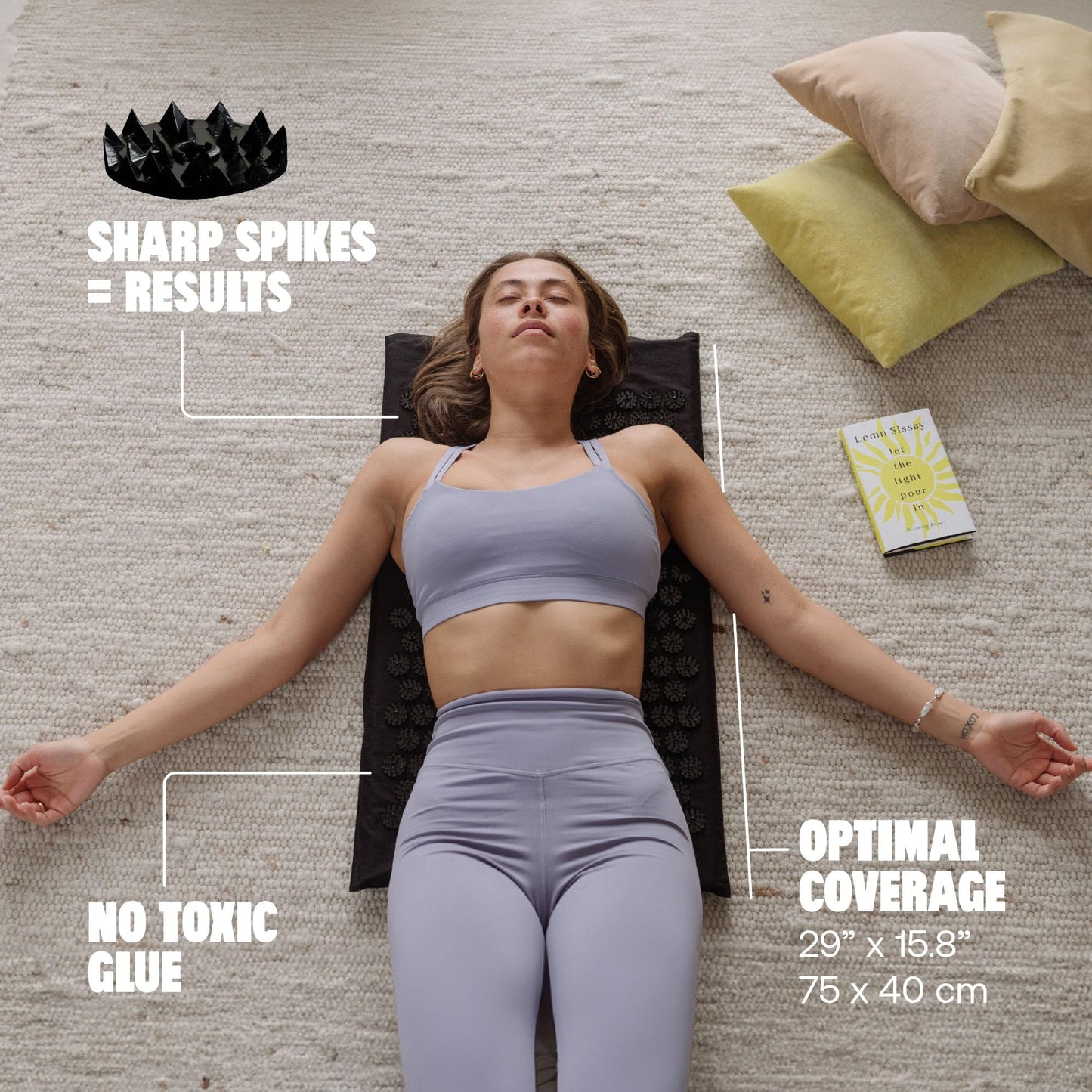 ShaktiMat Classic Acupressure Mat – Level 2 (Shakti Black) Stress Relief & Relaxation