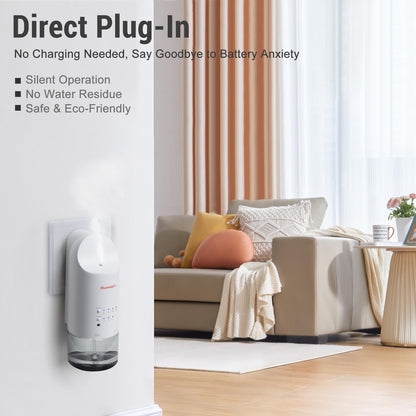 Shammgria 2025 Plug-in Waterless Diffuser — Wall Mount, 500 Sq Ft, 160ml, White