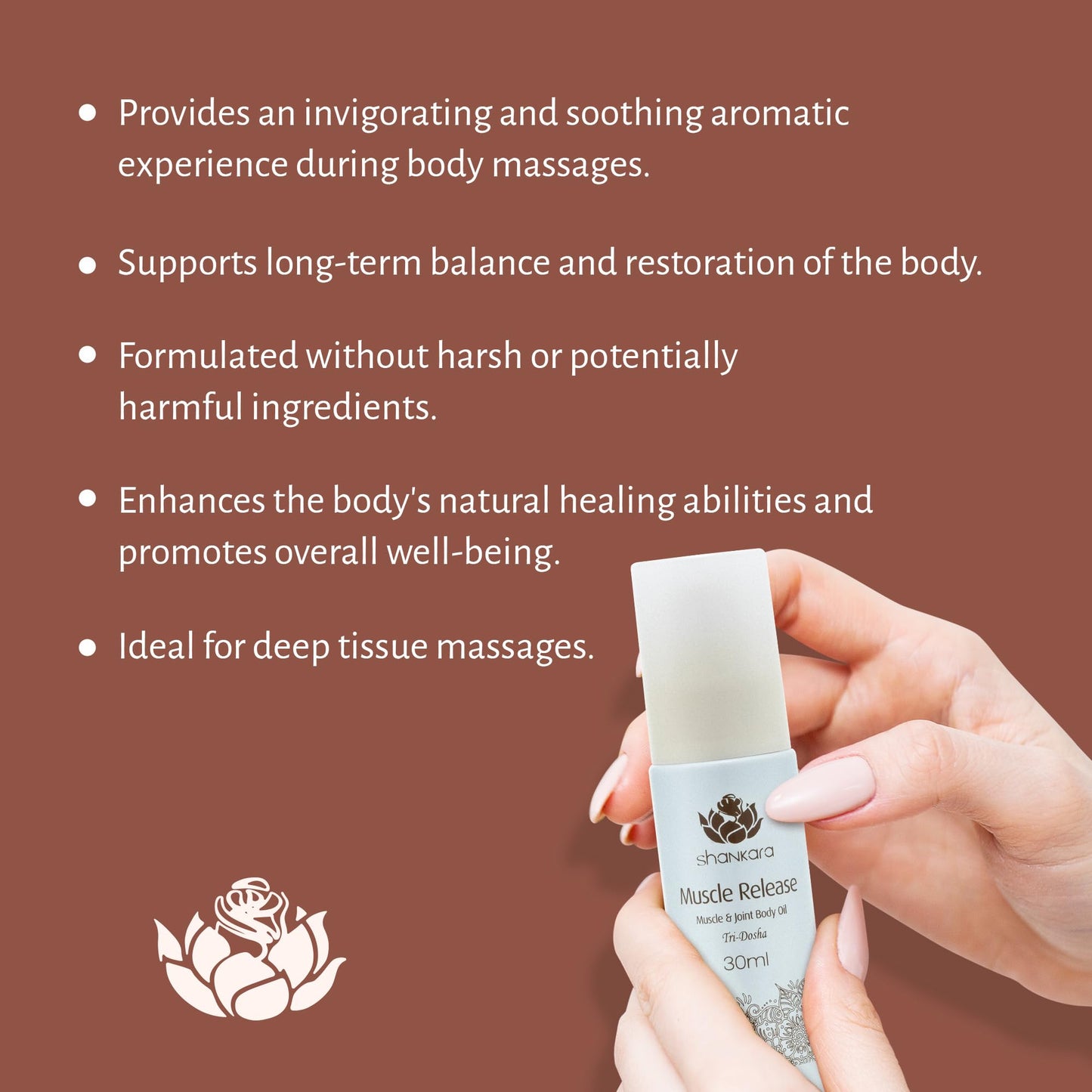 Shankara Body Massage Oil – Muscle Relief with Lavender & Arnica (30ml)