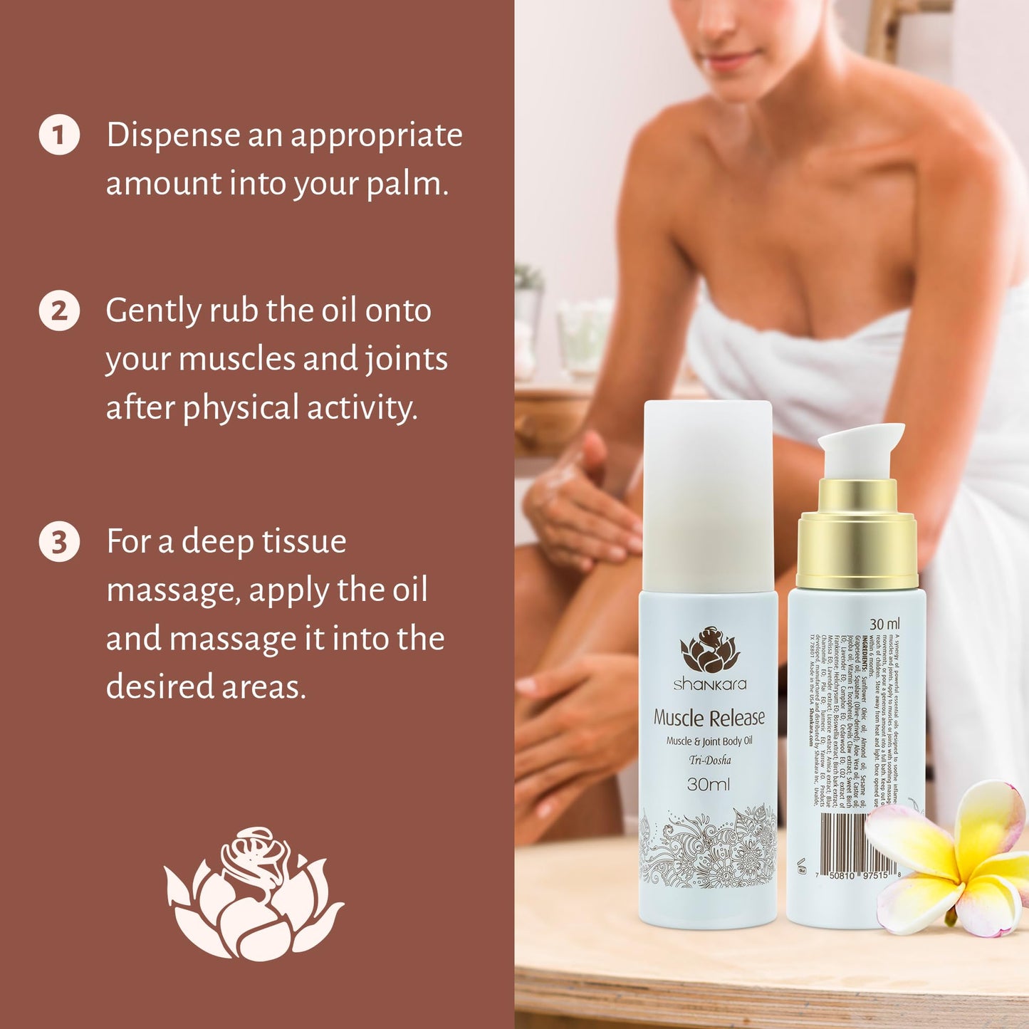 Shankara Body Massage Oil – Muscle Relief with Lavender & Arnica (30ml)